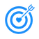 Bullseye with an arrow